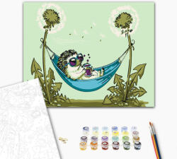 Alkotásutca Pitypang pihi - Számfestő készlet kereten 40x50