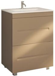 Belform Atlantis Masca lavoar baie suspendata cu 2 sertare 60x48xH78 cm, maro (latte) (25MB7012)