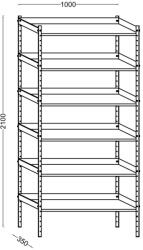 Hobbytools. ro Raft profesional dublu 6 polite, 1000x700x2100 mm (C640) Raft