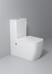  Set vas wc cu capac slim, montare pe podea, rimless, evacuare laterala, alb 64 x 36 x 80 cm T2214 (A051)