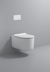  Vas wc suspendat si capac, rimless, ceramica sanitara, alb, 53 x 36 x 34 cm T3125 (A049)