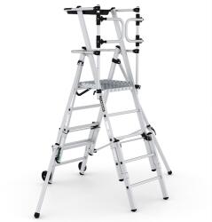 CAGSAN VEROX - Teleszkópos összecsukható munkaállvány/ gurítható biztonsági dobogó (Munkamagasság: 3-3.3m) (VX4-5)