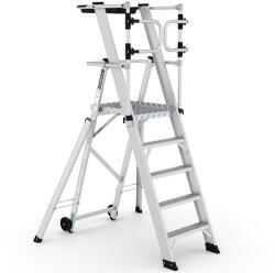 CAGSAN KEY-PRO Összecsukható platform létra 4+1 fokos ( Munkamagasság: 3, 2m) (KPN4)