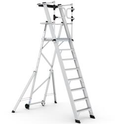CAGSAN KEY-PRO Összecsukható platform létra 7+1 fokos ( Munkamagasság: 4m) (KPN7)