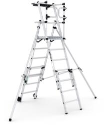 CAGSAN VEROX - Teleszkópos összecsukható munkaállvány/ gurítható biztonsági dobogó (Munkamagasság: 3.3-3.8m) (VX5-7)