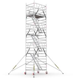 CAGSAN lépcsős gurulóállvány Protube LNME (180)-Munkamagasság: 8, 5m (CAG-LN650ME_(180))