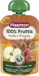Plasmon Плодова закуска ябълка и ягода 12+м 100г - topcho-online