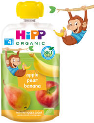 Hipp Organic Плодова закуска ябълка, круша и банан 100г