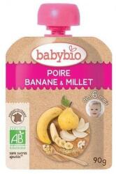 Babybio БИО Плодов мус Круша, Банан и Просо 90г