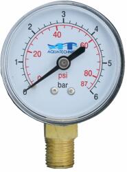 ERMETIQ Manometru presiune apa 6 bar filet 1/4 radial carcasa plastic