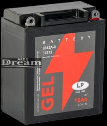Landport GEL 12Ah 170A right+ LB12A-3/YB12AL-A2
