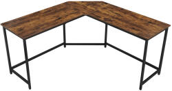 VASAGLE ALINRU L-alakú Számítógépasztal Ipari Stílusú Sarokíróasztal Rusztikus Barna-Fekete - pepita - 34 258 Ft