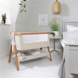 Tutti Bambini CoZee Bedside Crib 80, 5x51cm Scandinavian Walnut/Ecru babaöböl