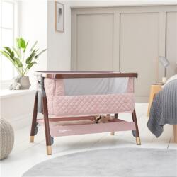 Tutti Bambini CoZee Luxe Bedside Crib 83x52cm Walnut/Blush babaöböl