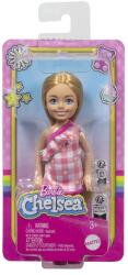 Barbie Papusa - Barbie Chelsea - Blonda cu rochita roz in carouri - Barbie - Mattel Papusa