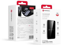 Forcell F-ENERGY F10K8 Extra Vékony powerbank MagSafe PD3.0 QC4.0 kompatibilis 15W 10000 mAh fekete