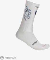 Castelli FAST FEET AERO BULLET zokni, fehér/belga kék (XXL)
