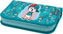 Herlitz Penar echipat HERLITZ cu 1 clapa, 26 piese, 13.5 x 19.5 x 3.5 cm, motiv Skate Dog (400198283) Penar