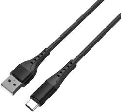 Lemontti Cablu Lemontti Bending Aluminum USB-A la Type-C, Fast Charge, 1.2m, Negru (LEMCBAUATC2N)