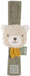 Fehn Rasselarmband Baby fehnNatur Toy Bear - Jucarie de prindere a abilitatilor motorii Jucarie pentru a zdrangani, simti - Jucarie de plus Jucarie pentru bebelusi cu bumbac organic - Jucarii pentru bebelu