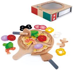 Hape Set de pizza Hape Set de bucatarie cu ambalaj pentru cutie de pizza pentru si mai multa distractie (E3173) Bucatarie copii