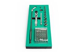 SATA vékony fejű racsni készlet 1/4" 45 részes (ST09057G)