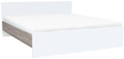 Leziter Miami franciaágy ágyneműtartó nélkül 180x200 cm fehér-yorki tölgy