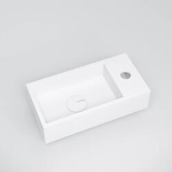 MARMY ZENO 36x18 öntött márvány mosdó, FÉNYES FEHÉR 30 1008 04 11 10 (30 1008 04 11 10)