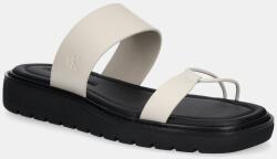 Calvin Klein Jeans papuci de piele ROPE SANDAL SOFT LTH MG 9BYA-KLD009_01X