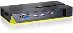 LevelOne LevelOne KVM-0421 KVM kapcsoló Fekete, Zöld (KVM-0421) (KVM-0421)