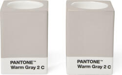 Copenhagen Design Свещници Pantone, за класически или чаени свещи, топло сиви, 2 бр (101720002)