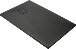 Deante Cadita de dus dreptunghiulara, din granit, slim, negru, 140x90x4.5 cm, Deante Correo (KQR_G47B)