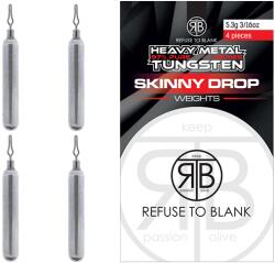 RTB Refuse to Blank Plumb RTB Refuse to Blank Tungsten Skinny Drop Weights 10.5g 3buc (5940000617578)