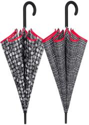 PERLETTI Чадър Perletti 61 cm assorted umbrella - Grey (Black / White)