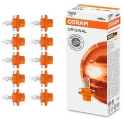 OSRAM BX8, 4d 1, 1W 12V Original Line műszerfal izzó 2473MFX6 10db-os készlet (2473MFX6)