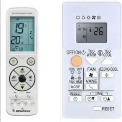 General MITSUBISHI RH18A, MSZ-AL25VKG, MSZ-HR25VF, MSZ-HR35VF, MSZ-HR42VF, MSZ-HR50VF - telecomandă de lux retroiluminată