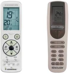 General SINCLAIR YAA1FB6, YAA1FB8 - telecomandă de lux retroiluminată
