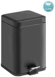 SAPHO ARGENTA szemetes Soft Close, 5 liter, matt fekete (230914) (230914)
