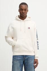 Tommy Hilfiger pamut melegítőfelső bézs, nyomott mintás, kapucnis, DM0DM21834 - bézs XXL
