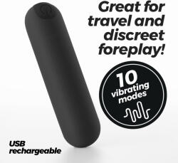 Crushious Imoan Rechargeable Vibrating Bullet Black