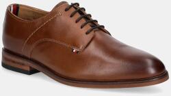 Tommy Hilfiger bőr félcipő TH THUNIT LTH SHOE - barna Férfi 41