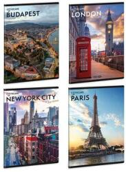 Ars Una Füzet iskolai A5, 40lap, vonalas Ars Una CITYSCAPE 10db/csomag (53134820) - tintasziget