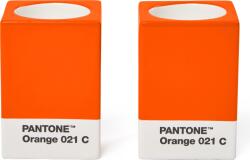 Copenhagen Design Suporturi lumânări Pantone, pentru lumânări clasice sau tealight, portocalii, 2 buc (101720021)