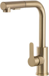 Gamma Side 2, álló mosogatócsaptelep kihúzható kifolyóval H-300, matt arany, GMA-BSE2-BG (GMA-BSE2-BG)