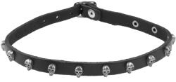 Black & Metal Zgardă Cranii mini - BWZ-714
