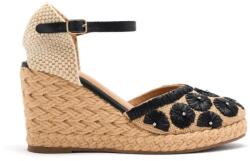 GIOSEPPO Bennett Wedge Espadrilles - Brown (Black)