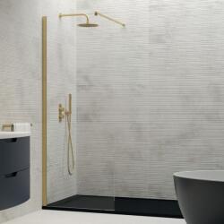 Erga Paris, Beépíthető zuhanykabin 150x200 cm, 8 mm-es átlátszó üveg, arany fényes profil, ERG-V02-PARIS-150x200-CL-GD (ERG-V02-PARIS-150X200-CL-GD)