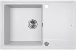 Laveo Megalo, 1 rekeszes gránit mosogató 780x500x185 mm, fehér, LAV-SBE_611T (LAV-SBE_611T)