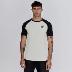 SikSilk Тениска SikSilk Men's Regular Fit Raglan T-Shirt - Ecru/Black