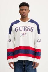 Guess Jeans pamut hosszúujjú fehér, nyomott mintás, M5YI30 K8HM0 - fehér M